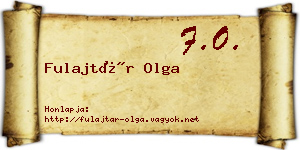 Fulajtár Olga névjegykártya