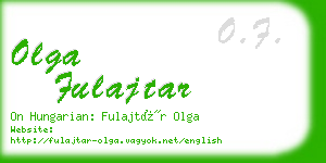 olga fulajtar business card